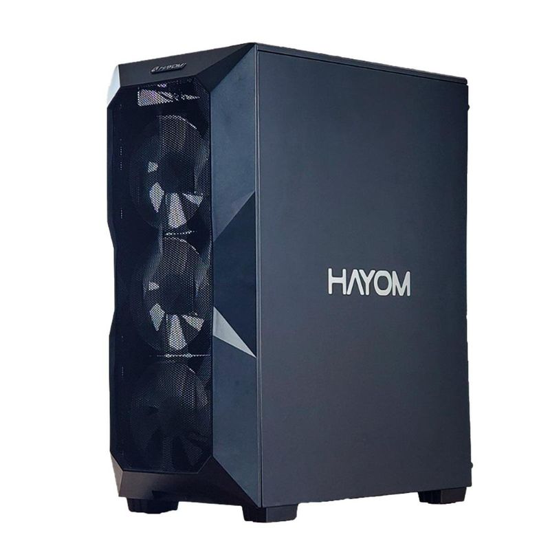 gabinete hayom mid-tower atx rgb gb1710 preto (mp)