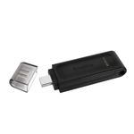 pen drive kingston 64gb usb-c 3.2 dt70 preto (mp)