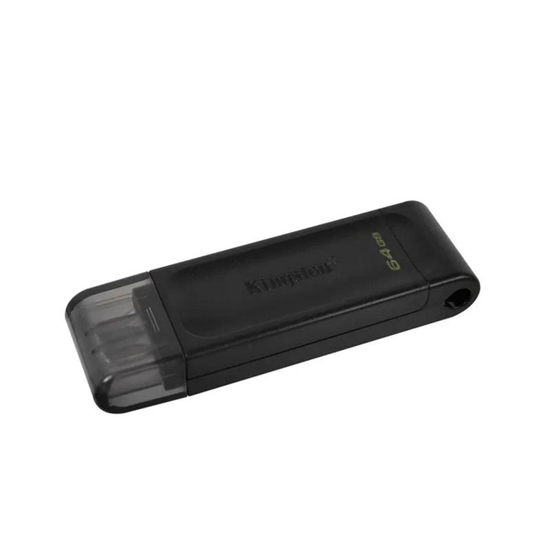 pen drive kingston 64gb usb-c 3.2 dt70 preto (mp)