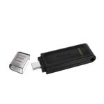 pen drive kingston 128gb usb-c 3.2 dt70 preto (mp)