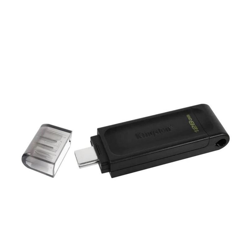 pen drive kingston 128gb usb-c 3.2 dt70 preto (mp)