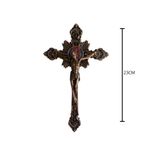 crucifixo de parede carvalho 23cm bronze (mp)