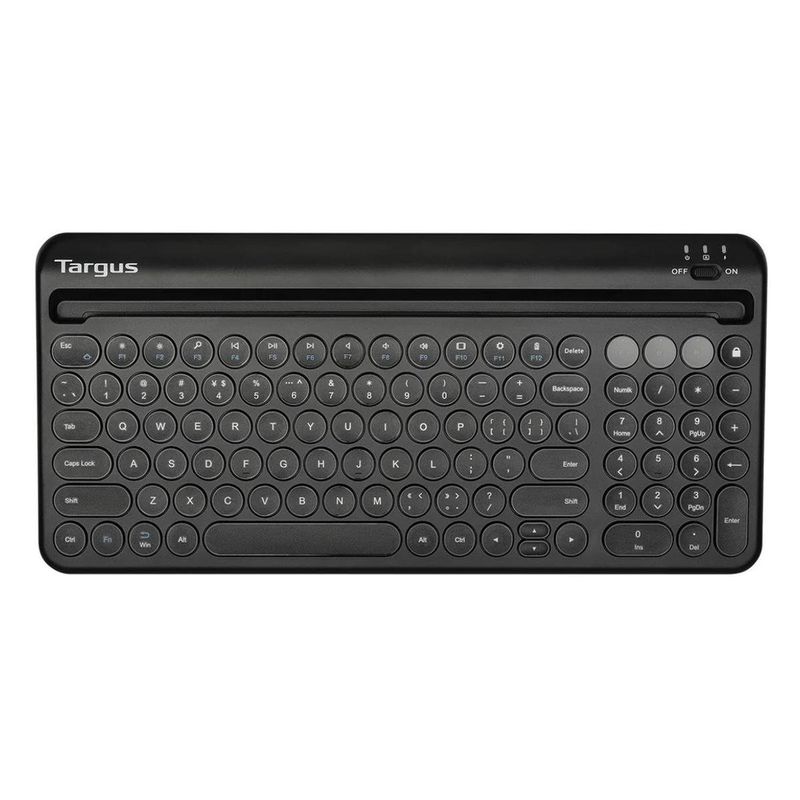 teclado targus bluetooth multi-dispositivo com suporte para tablet/smartphone (mp)