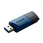 pen drive kingston 64gb usb 3.2 exodia m preto/azul (mp)
