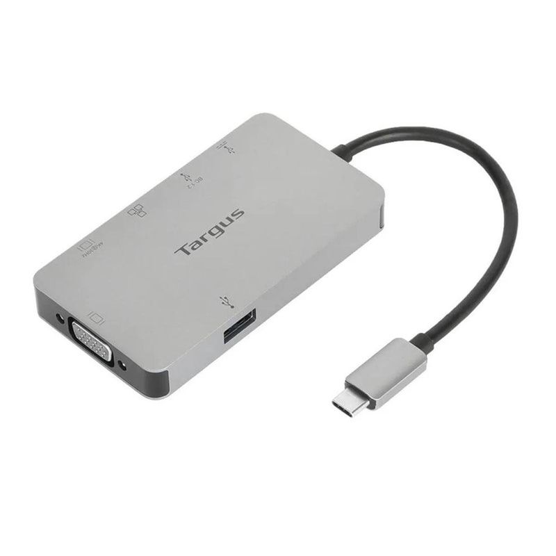 adaptador targus usb-c para hdmi e vga 4k dock419usz cinza (mp)