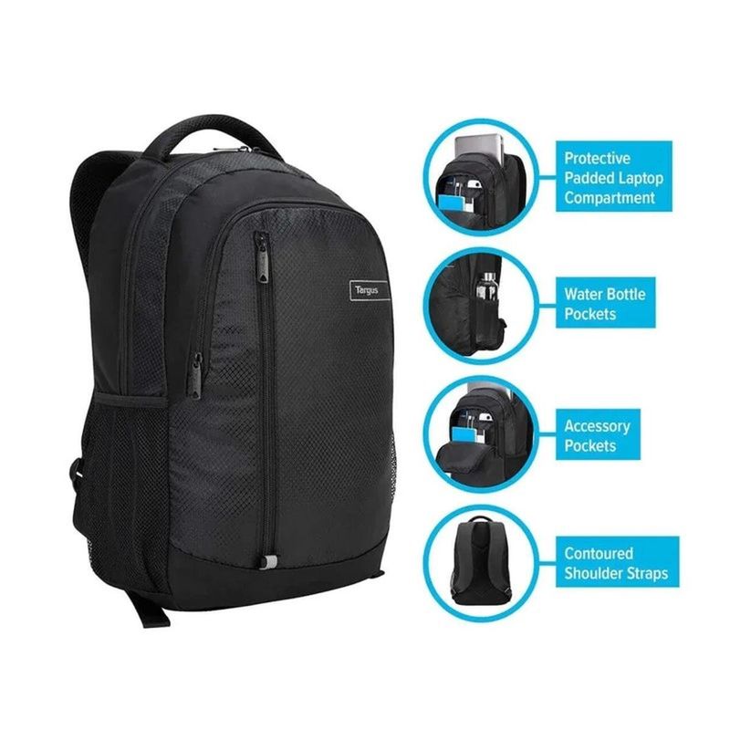 mochila para notebook targus 15.6" sport backpack tsb89104us-90 preto (mp)