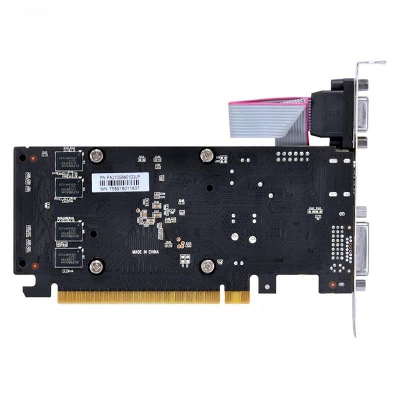 placa de vídeo pcyes nvidia geforce gt210 1gb ddr3 pvg2101gbr364lp (mp)