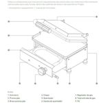 grill inox a gás progás glp baixa pressão 1 prensa style pr-350 g (mp)