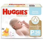 fralda huggies natural care tamanho p 36 unidades