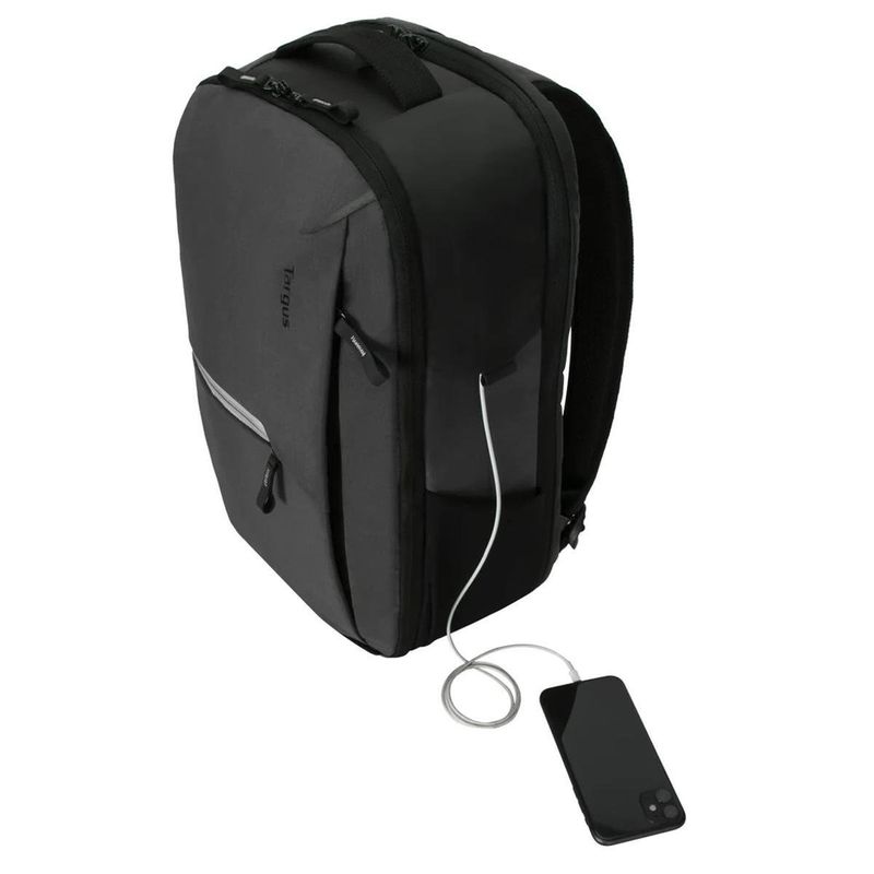 mochila para notebook 15.6" targus city fusion tbb629gl cinza (mp)