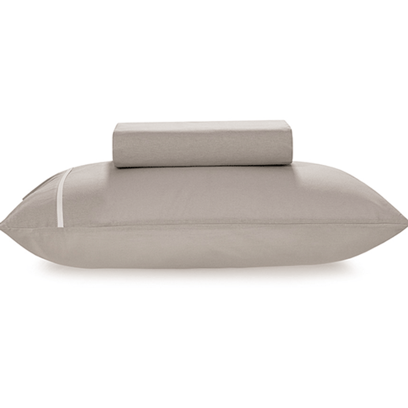 jogo de cama solteiro 2 peças karsten noah cinza com branco 3972934