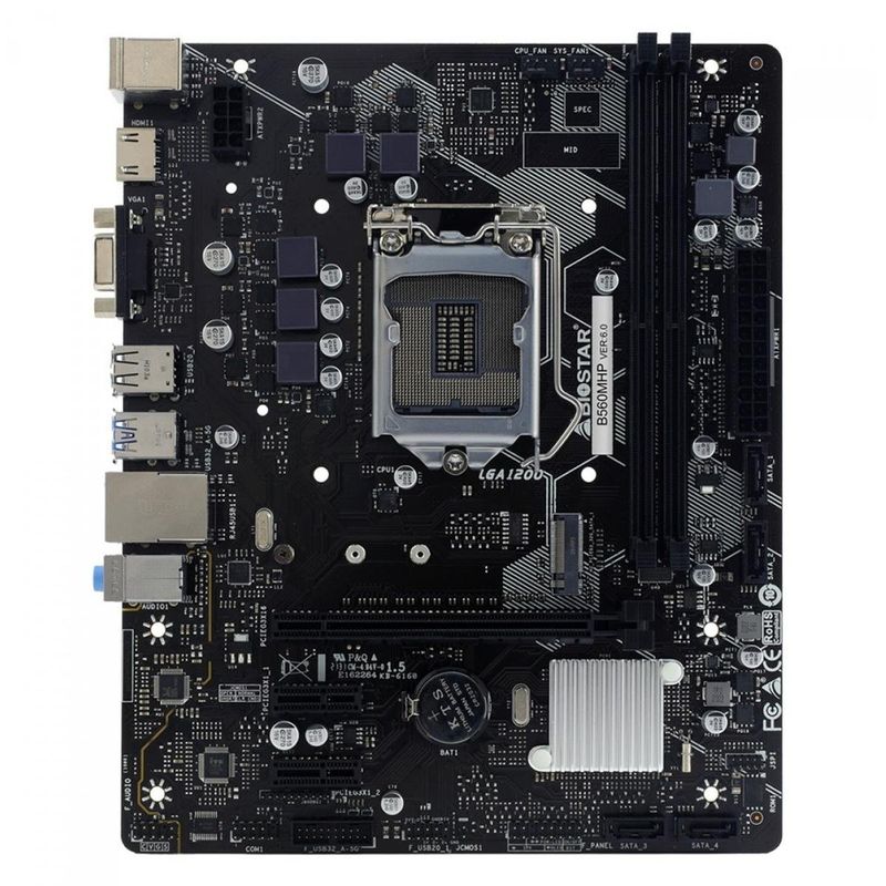 placa mãe biostar micro atx intel 11/10g b560 lga 1200 b560mhp 2.0 (mp)
