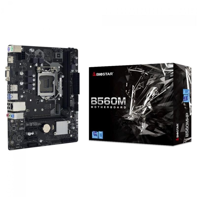 placa mãe biostar micro atx intel 11/10g b560 lga 1200 b560mhp 2.0 (mp)
