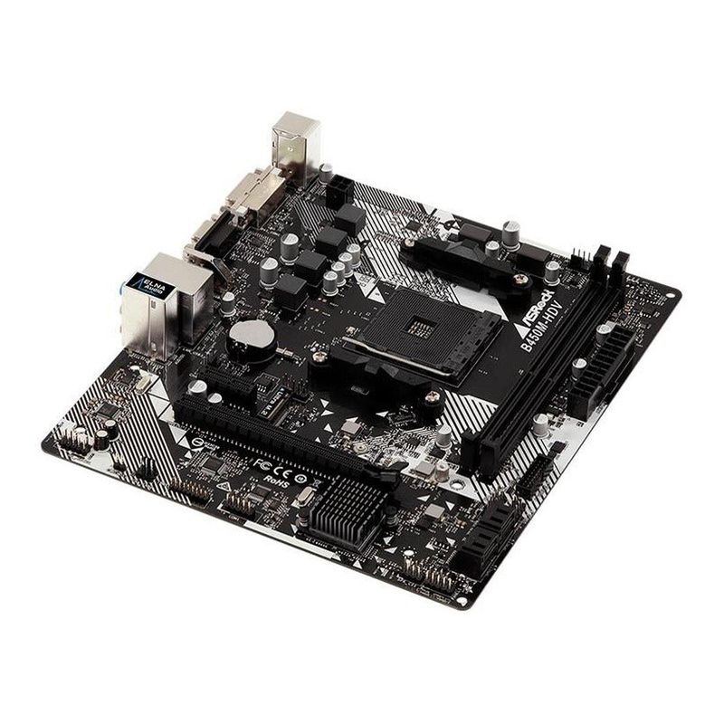 placa mãe asrock micro atx amd am4 b450 ddr4 b450m-hdv r4.0 (mp)