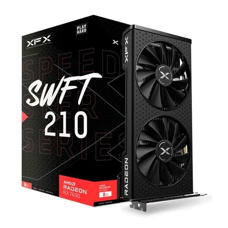 placa de vídeo xfx radeon rx7600 oc 8gb gddr6 swft210 (mp)