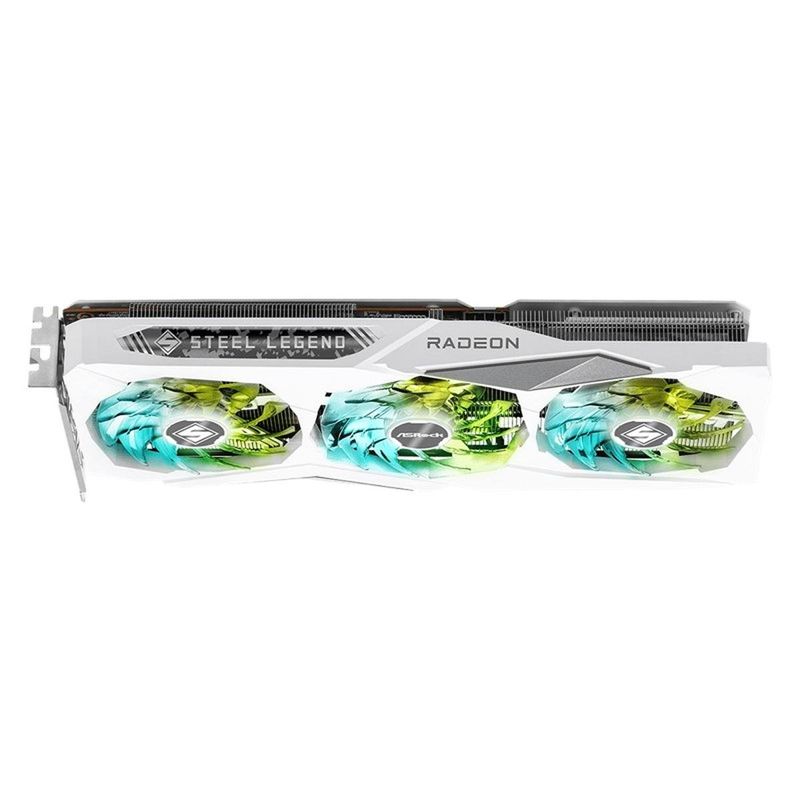 placa de vídeo asrock radeon rx7600 8gb oc gddr6 steel legend branco (mp)