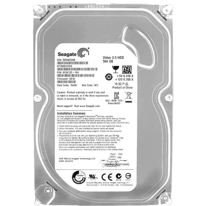 disco rígido seagate interno 3.5" 500gb 7200rpm (mp)