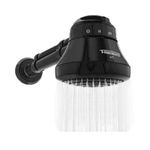 ducha faminho com cano 4 temperaturas 127v 5400w 30cm preto fame (mp)