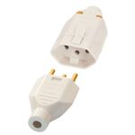 plugue fame macho e tomada femea 2p+t 10a/250v 1918 cinza (mp)