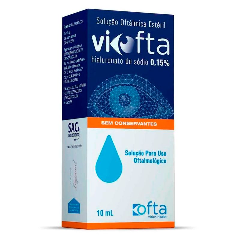 viofta 0,15% solução oftálmica 10ml ofta
