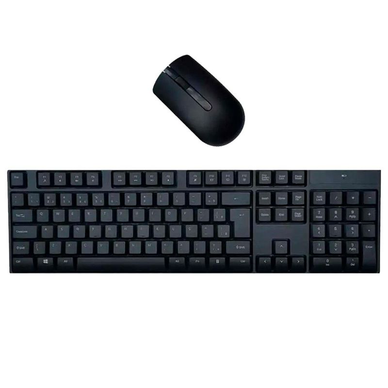 teclado e mouse multilaser sem fio 2.4ghz 1600dpi usb bulk preto tc269 (mp)
