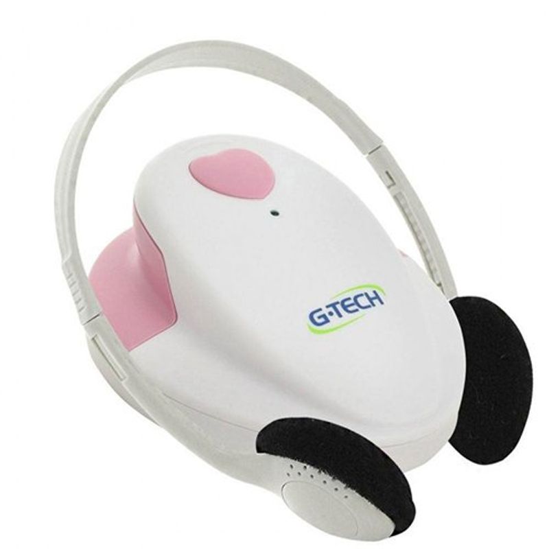 monitor de batimentos cardíacos pré-natal baby doppler g-tech rosa