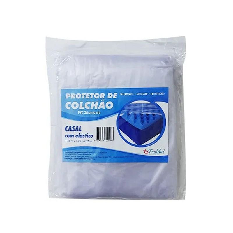 capa colchão casal 140x190x25cm siliconizada transparente tcraldas (mp)