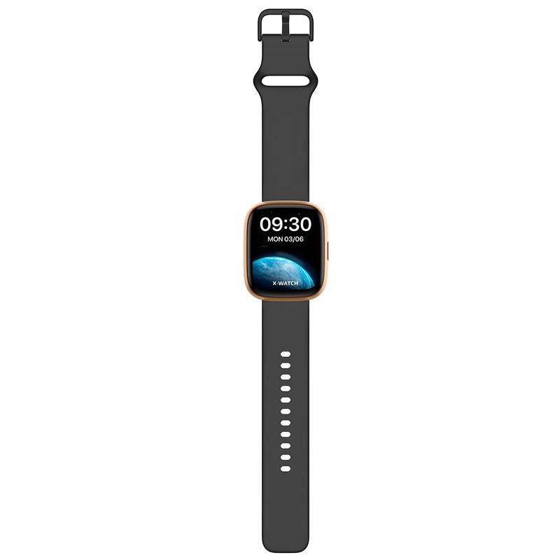 smartwatch x-watch preto e rosê xswuqpi0004 pxpx