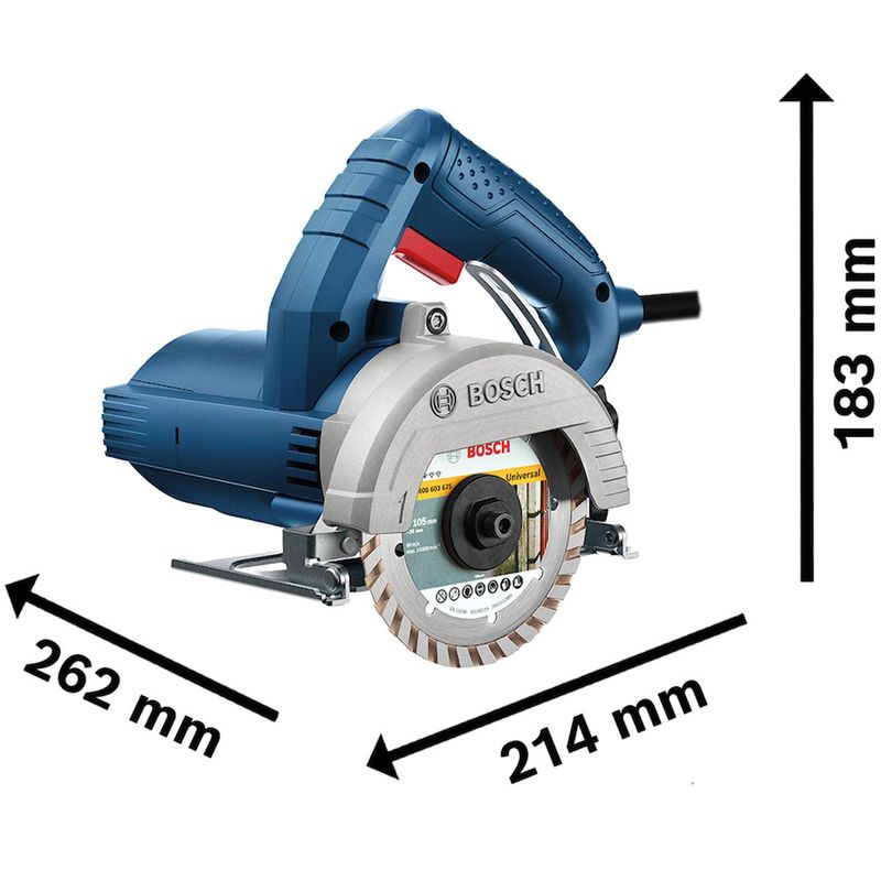 serra mármore bosch 127v maleta +2 discos azul gdc150