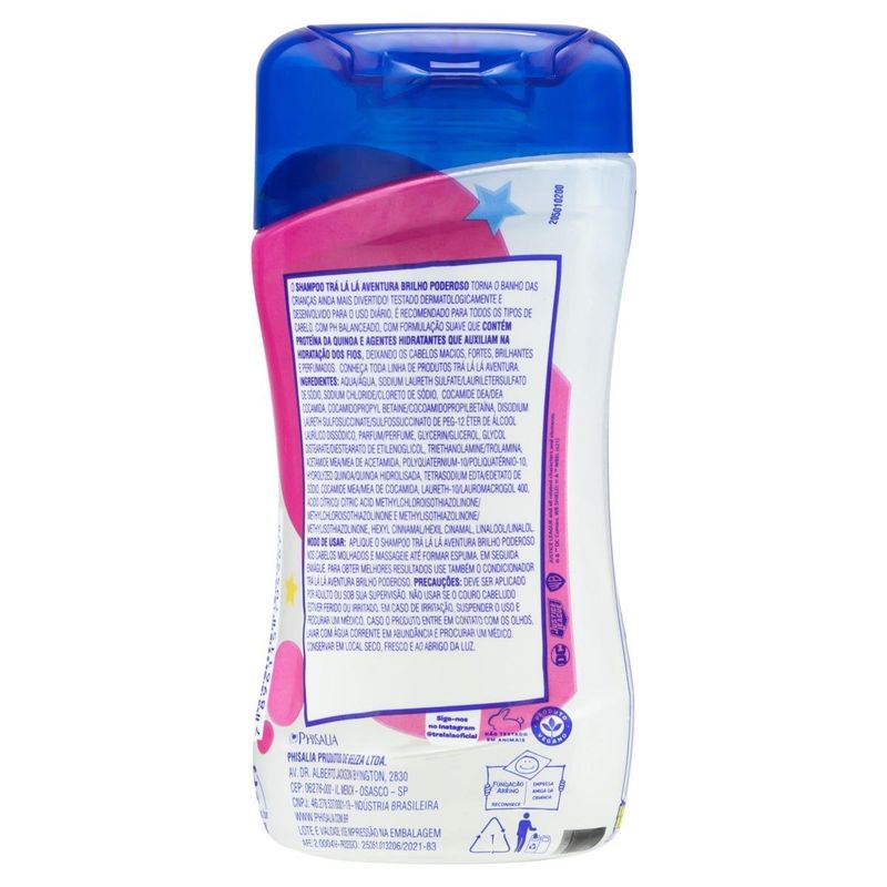 shampoo tralala aventura brilho poderoso 250ml (mp)
