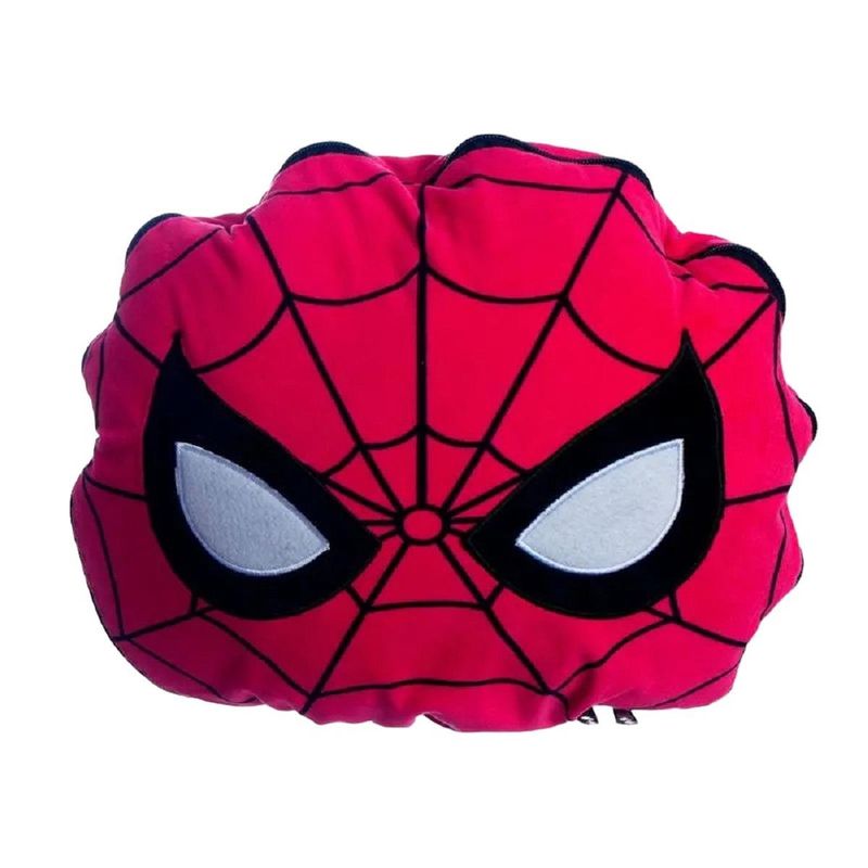 almofada zonacriativa 2em1 manta com ziper spider man (mp)