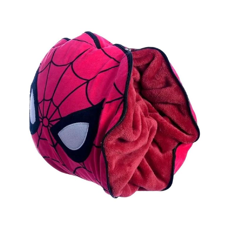 almofada zonacriativa 2em1 manta com ziper spider man (mp)
