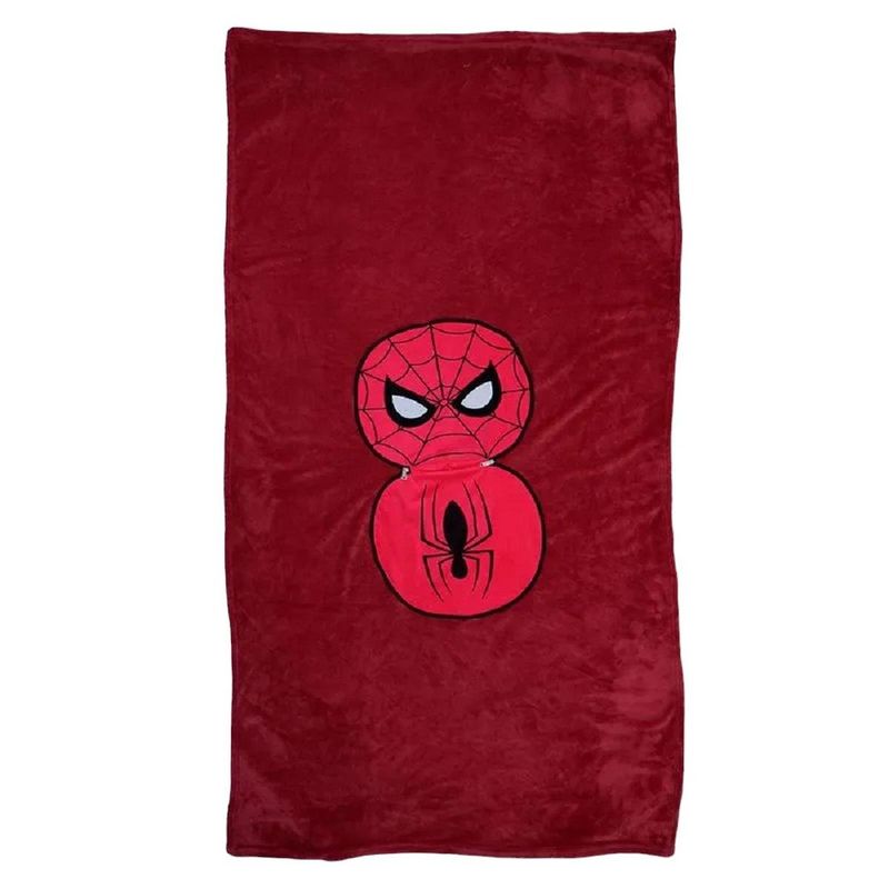 almofada zonacriativa 2em1 manta com ziper spider man (mp)