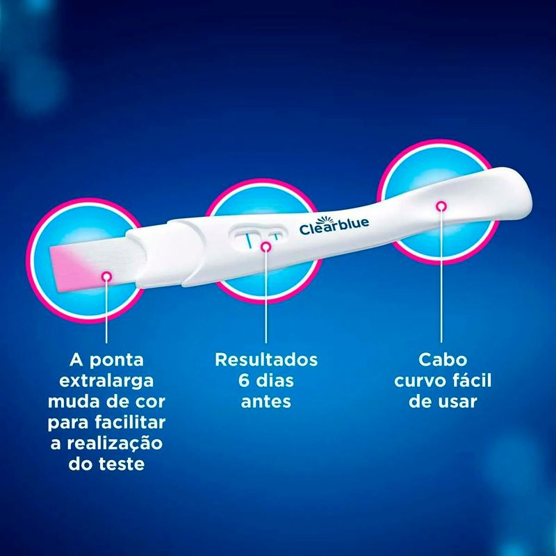 teste de gravidez p&g clearblue saiba antes 1 unidade