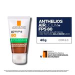 protetor solar facial anthelios airlicium+ la roche-posay fps80 cor 6.0 40g