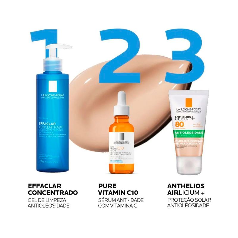 protetor solar facial anthelios airlicium+ la roche-posay fps80 cor 6.0 40g