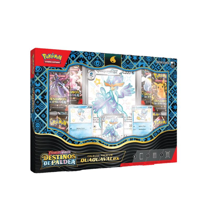 box pokemon ev4.5 iniciais de paldea - quaquaval com 52 cartas (mp)