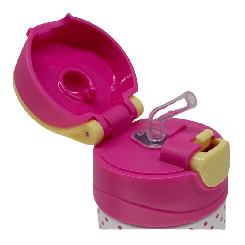 garrafa térmica infantil zonacriativa top handle hello kitty aço inox 350ml (mp)