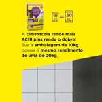 argamassa quartzolit cimentcola embalagem plástica 10kg rende mais aciii plus cinza (mp)