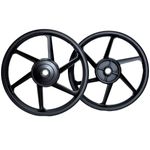 aro liga leve bhd titan 150 es/ks 2004 a 2013 / start 160 freio a tambor mod 6 pontas preto (mp)