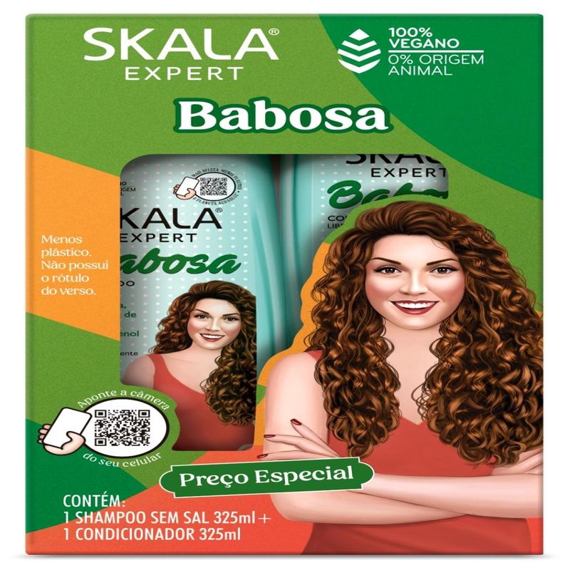 kit shampoo e condicionador skala babosa 325ml (mp)