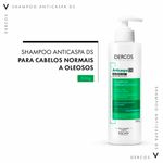 shampoo vichy dercos anticaspa ds cabelos normais a oleosos 300g