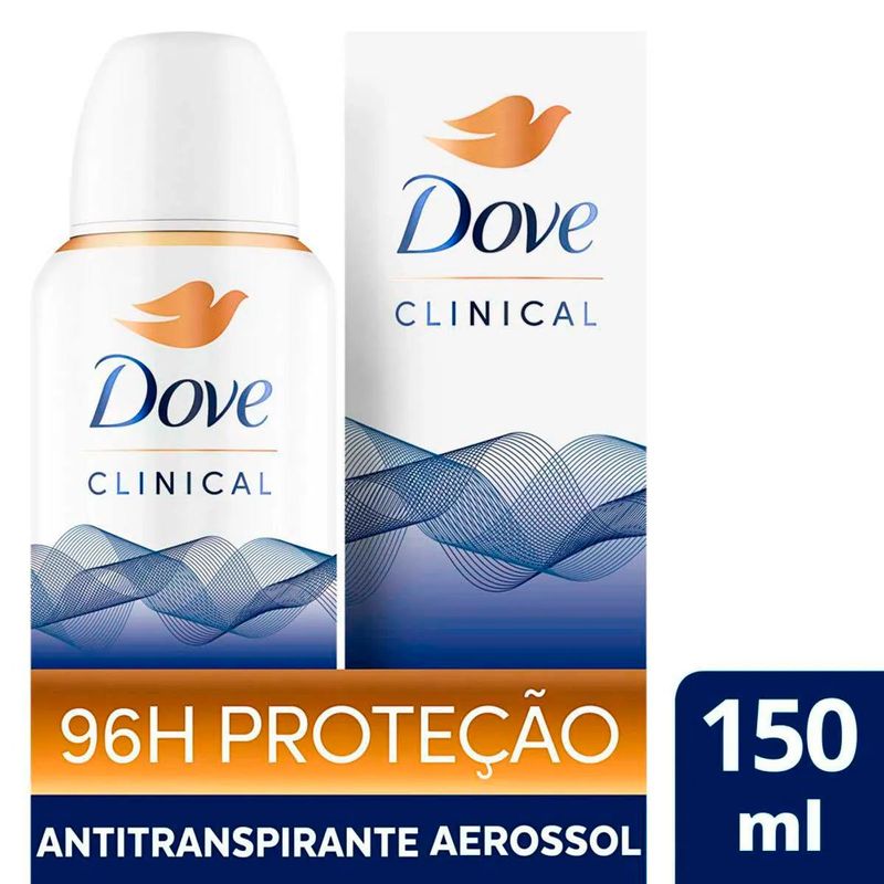 desodorante aerosol antitranspirante dove clinical original clean 96h 150ml