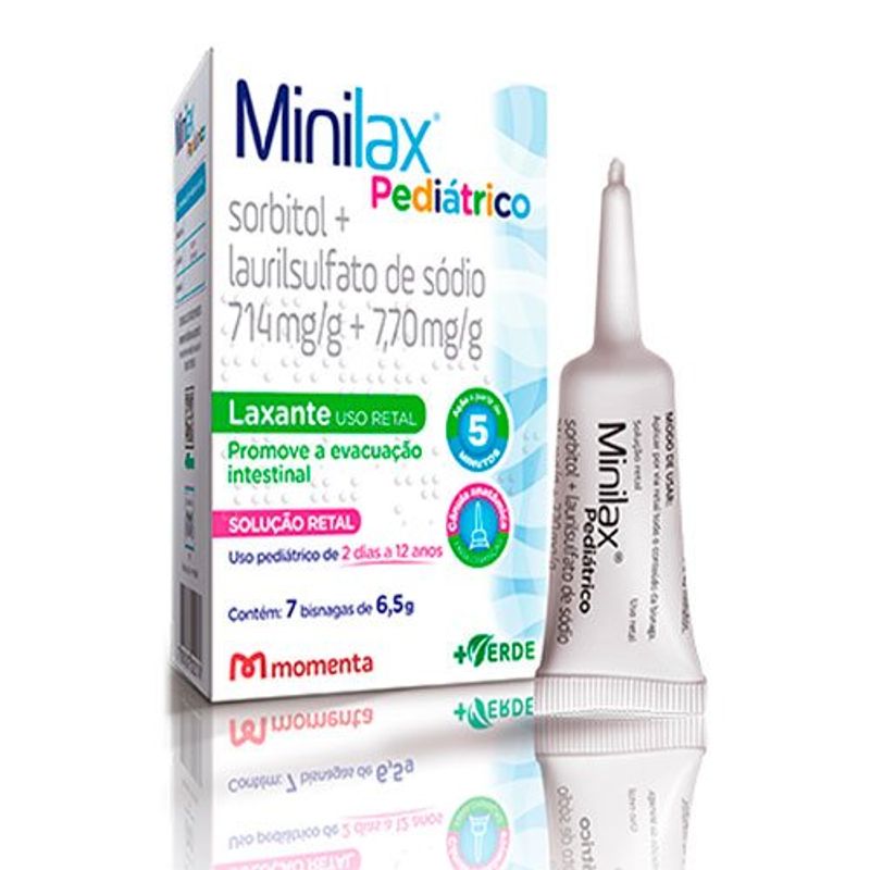 minilax pediátrico 714+7,7mg/g solução retal 7 bisnagas 6,5g momenta