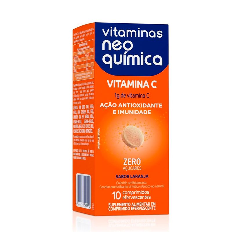 vitaminas neo química vitamina c 1g 10 comprimidos efervescentes