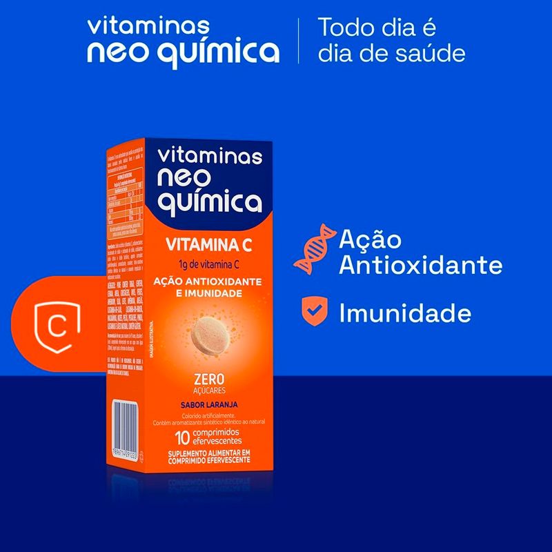 vitaminas neo química vitamina c 1g 10 comprimidos efervescentes