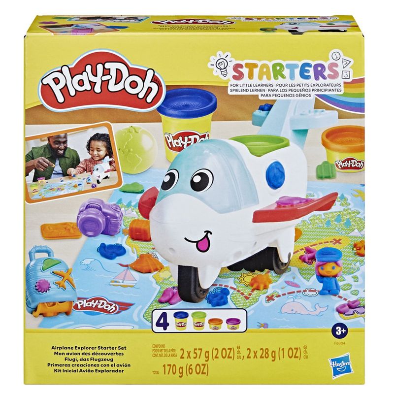 massinha hasbro play-doh avião explorador f8804