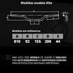 guidão de moto em alumínio oxxy alto verde (mp)