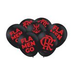 balão redondo 9" festcolor flamengo 2023 25 unidades 23cm preto (mp)