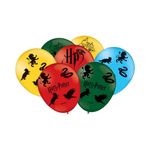 balão redondo 9" festcolor especial harry potter 25 unidades 23cm vermelho e preto (mp)